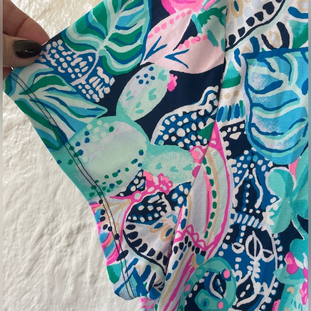 Lilly Pulitzer Wynne Maxi Dress Looking sharp Size XL Side Slits Animal Print - Picture 4 of 8